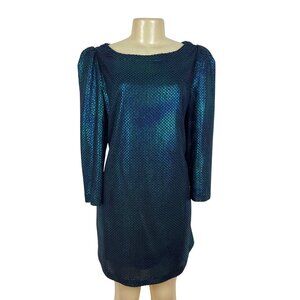 Vintage Iridescent Blue Sequin Dress By Free people